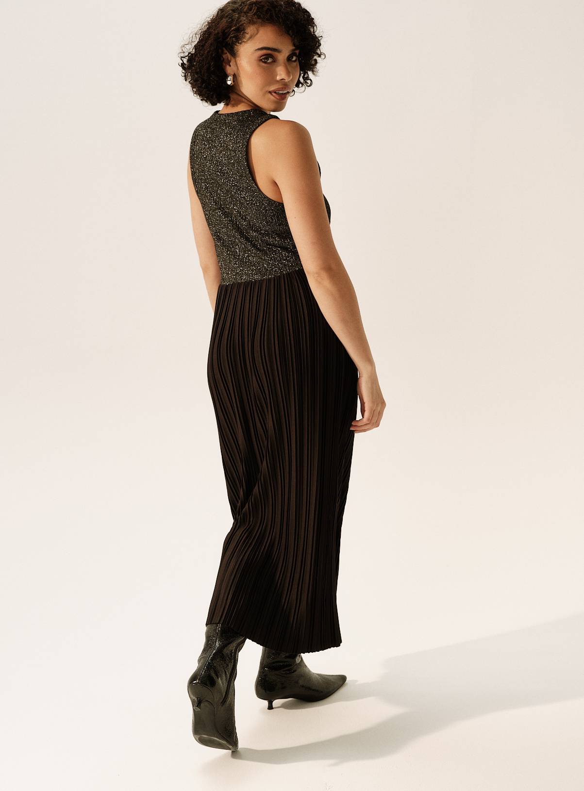 Black Sparkle Layer Midaxi Racer Dress 12 - Image 3