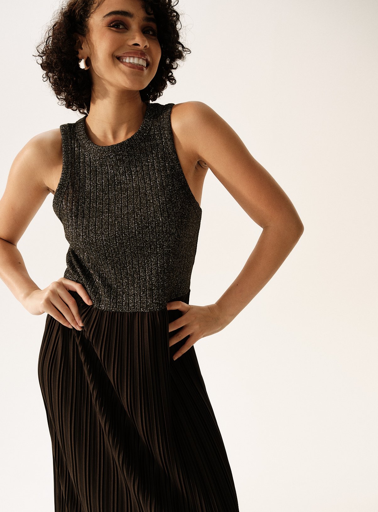 Black Sparkle Layer Midaxi Racer Dress 12 - Image 4 thumbnail