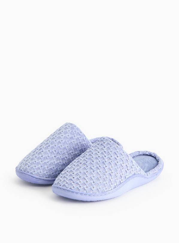 Lilac Waffle Sparkle Slippers S