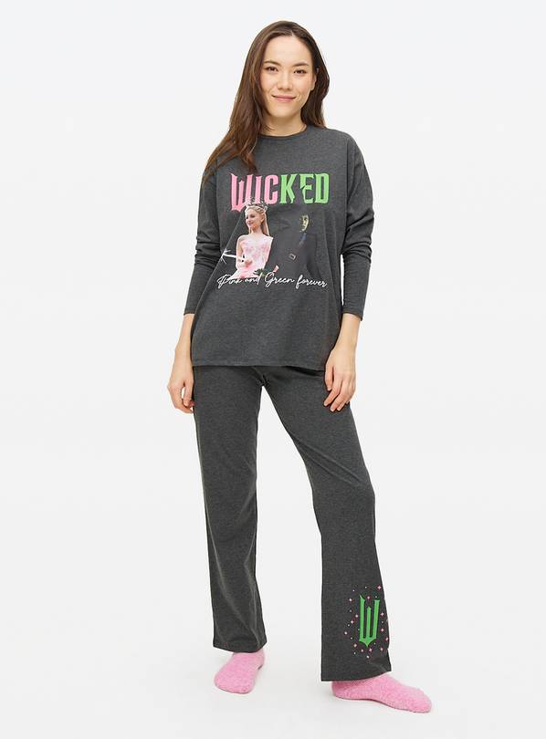 WICKED Charcoal Grey Pyjama Set M