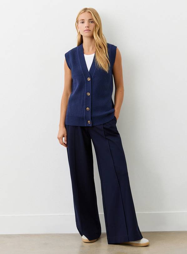 FINERY Winnie Vest Navy 16