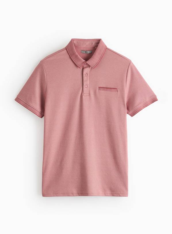 Pink Two Tone Polo Shirt XXL