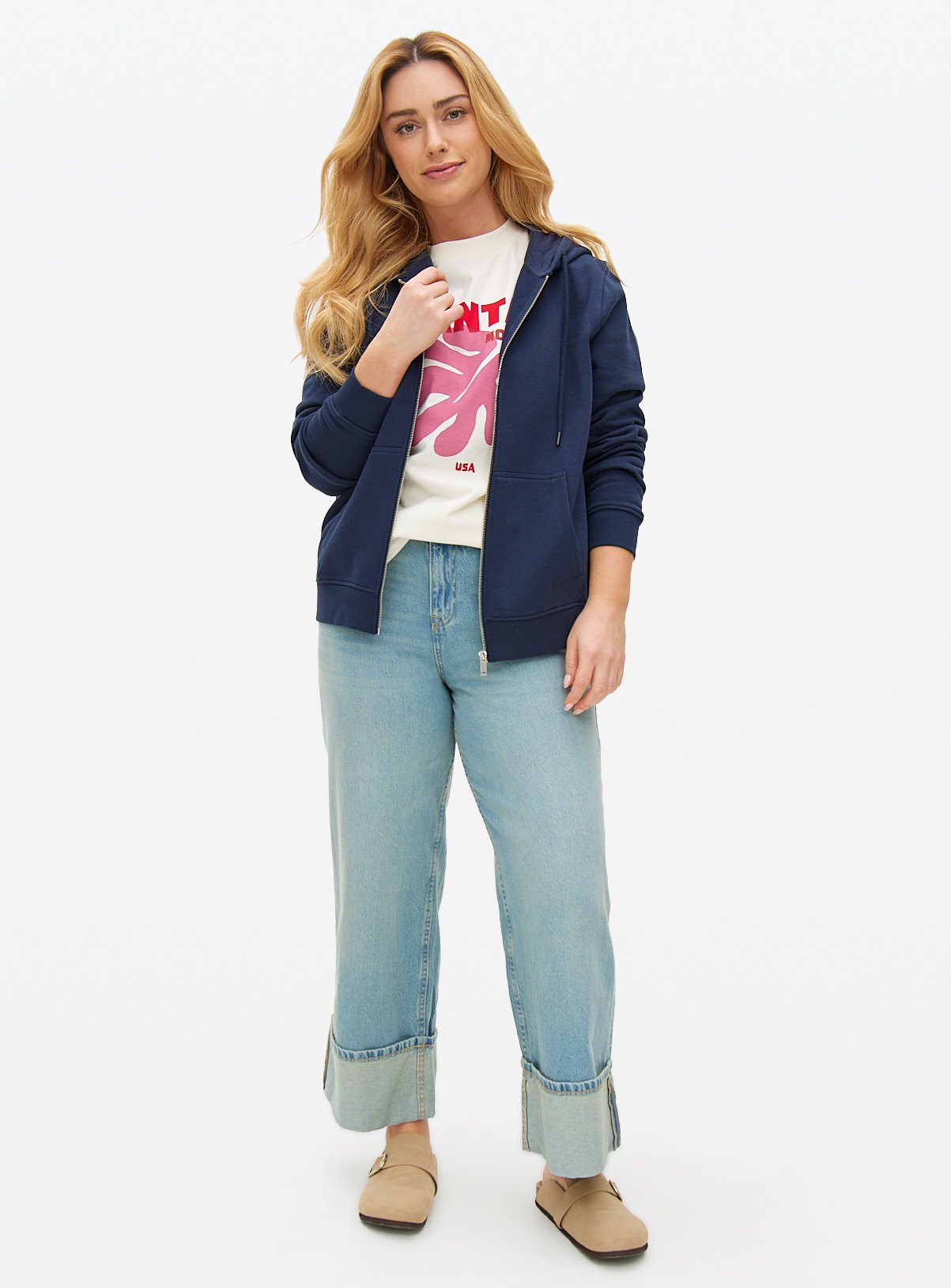 Navy Zip-Through Coord Hoodie S - Image 2 thumbnail