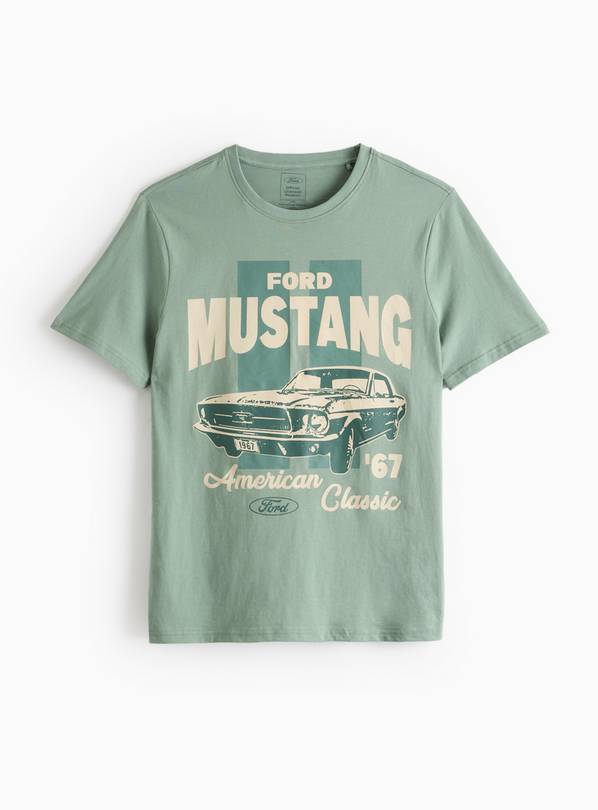 Green Ford Mustang Graphic T-Shirt XXXL