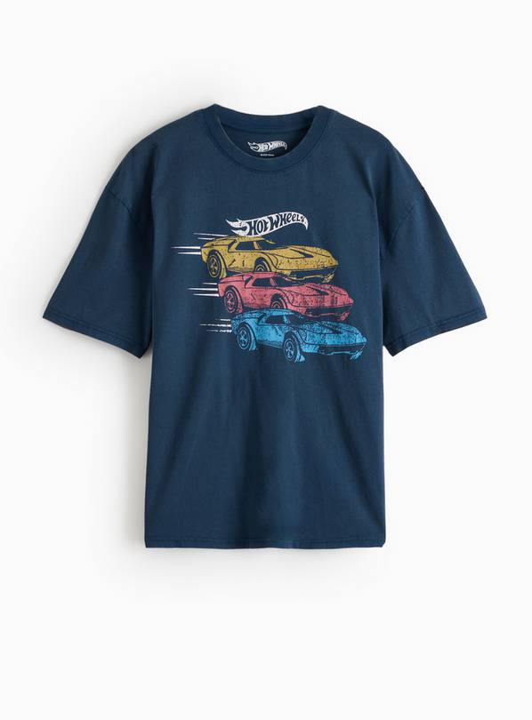 Navy Hot Wheels Graphic Regular T-Shirt XXXL