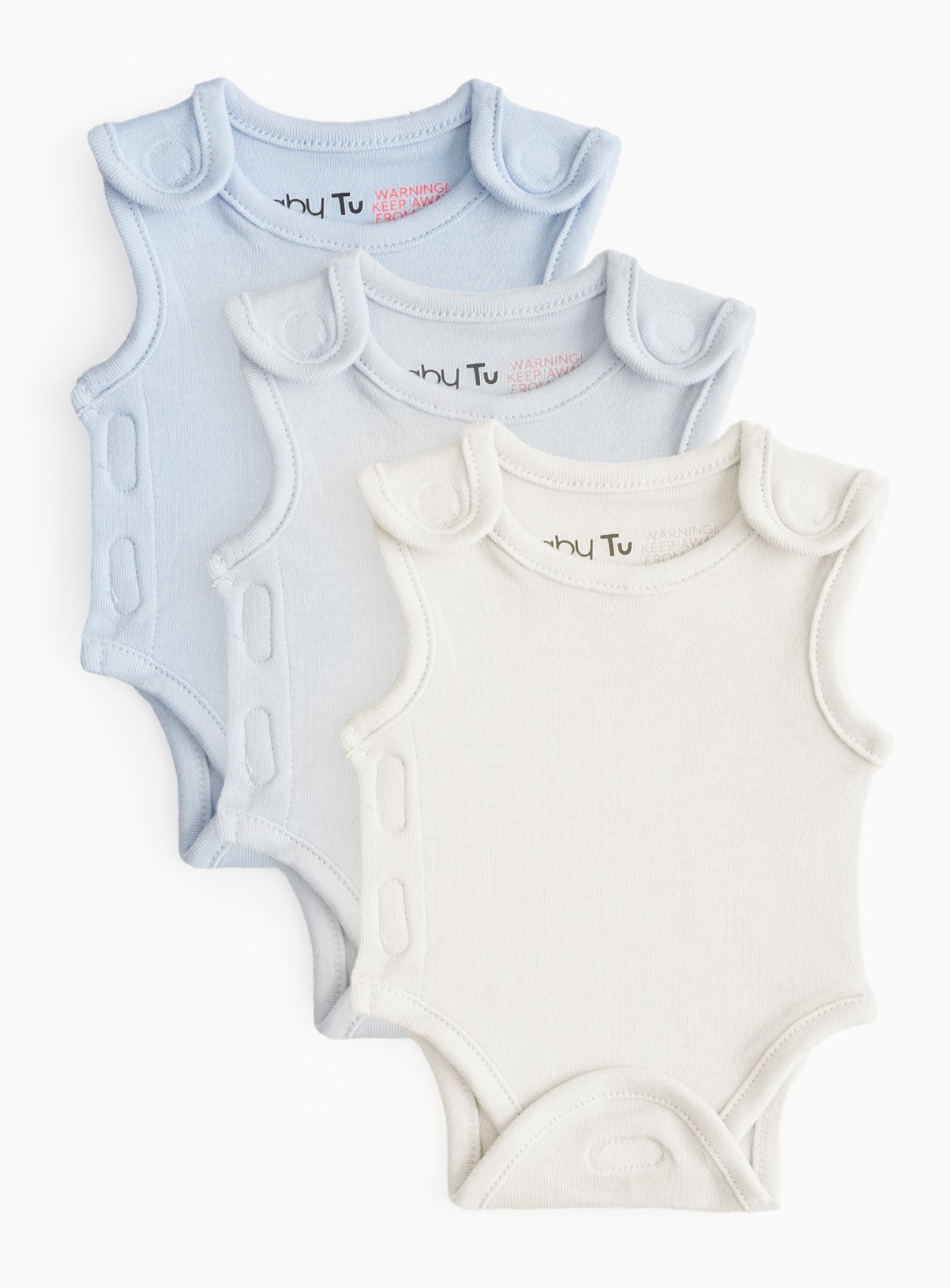 Blue Blue Premature Bodysuits 3 Pack - Tu by Sainsbury's