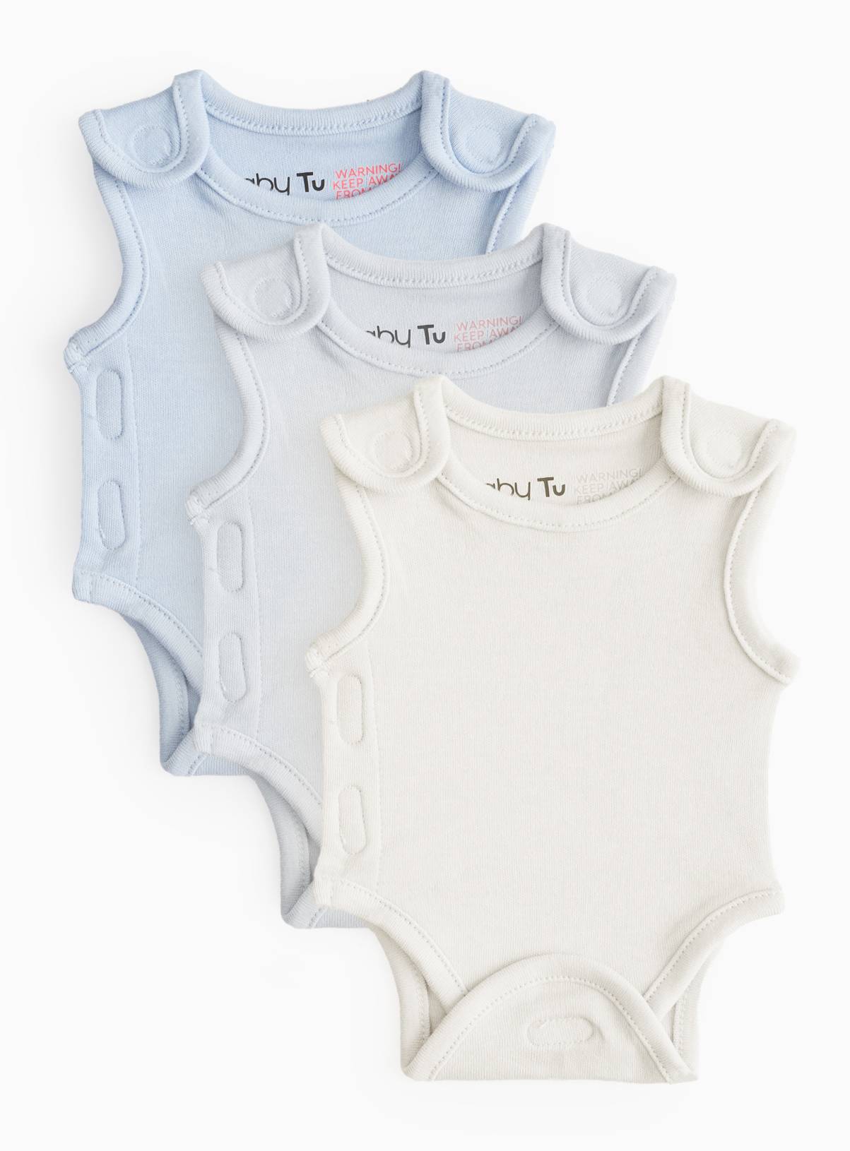 Blue Premature Bodysuits 3 Pack 3lbs - 1.4kg - Image 1