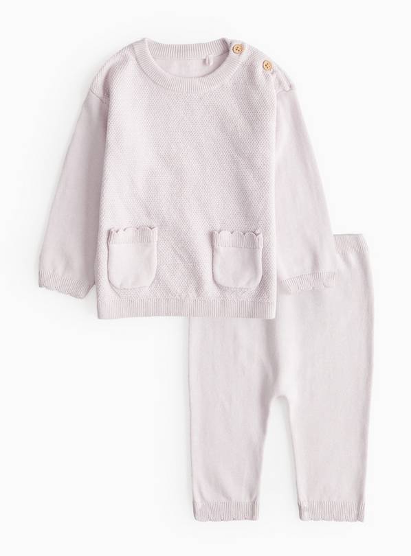 Lilac Knitted Jumper & Leggings Set 6-9 months