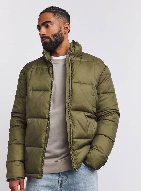 JACAMO Square Quilt Puffer Jacket Khaki L