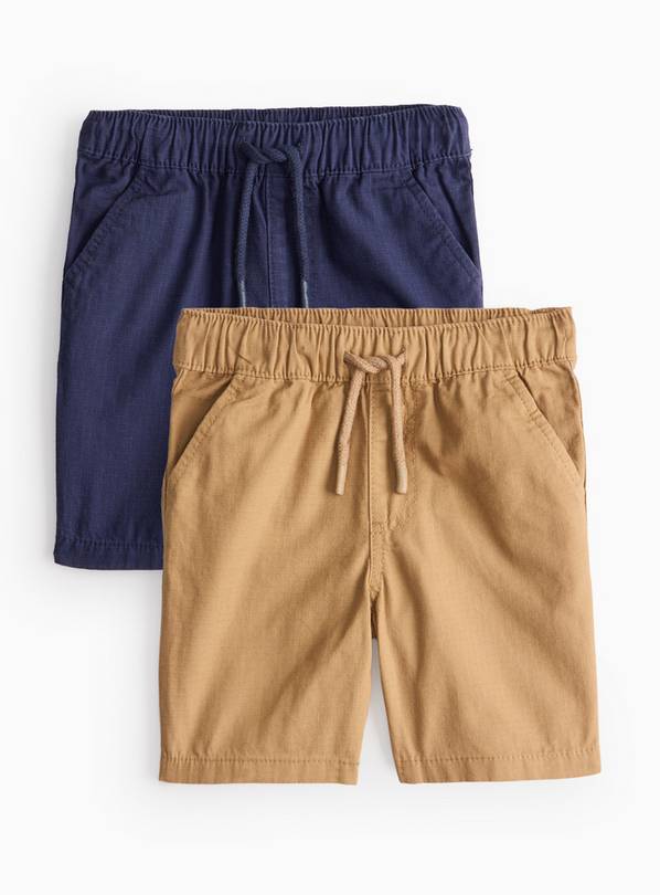 Tan & Navy Shorts 2 Pack 2-3 years