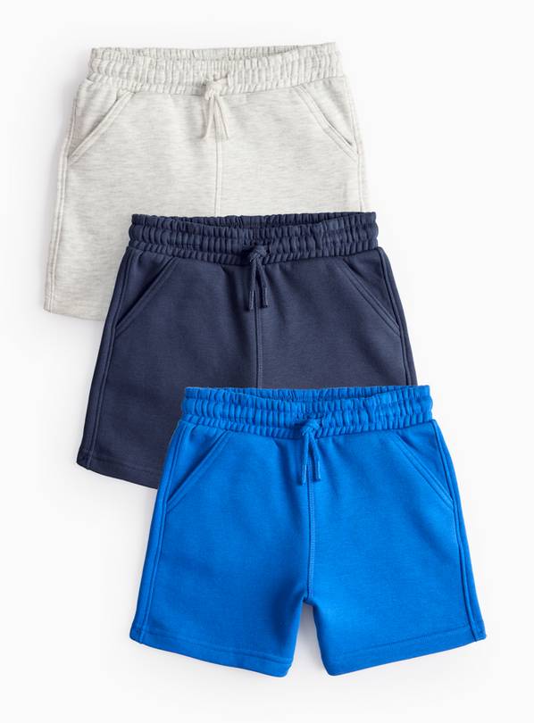 Blue Sweat Shorts 3 Pack 1-2 years