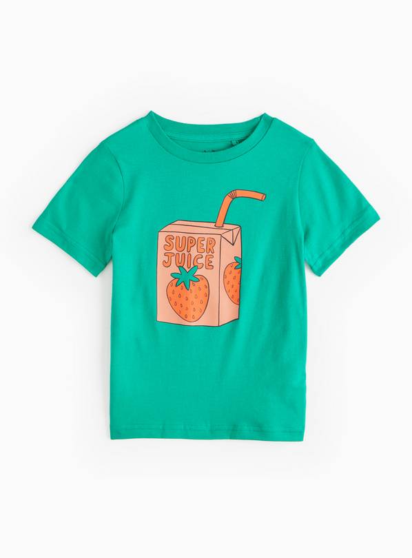 Green Juice Graphic Print T-Shirt 3-4 years