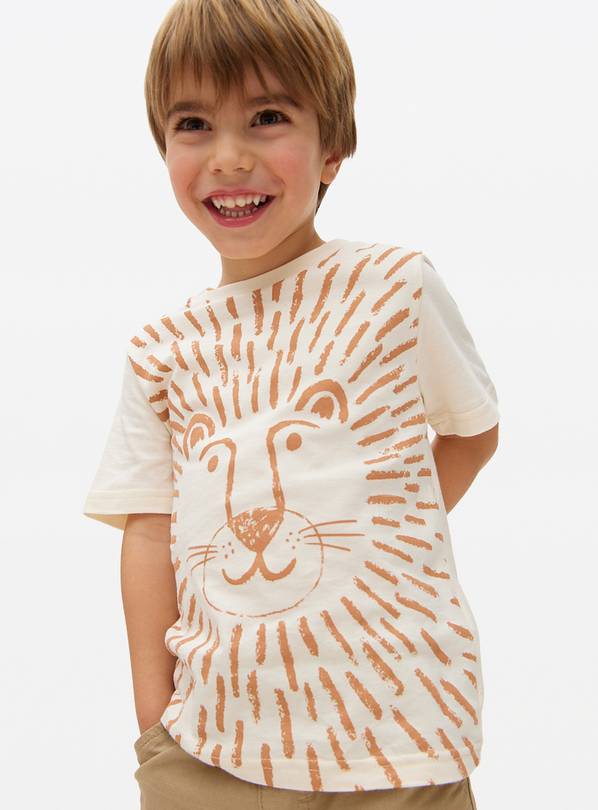 Cream Lion Graphic T-Shirt 1-2 years