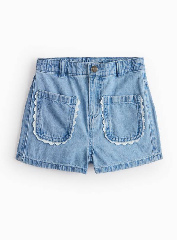 Blue Frill Pocket Denim Shorts 6 years