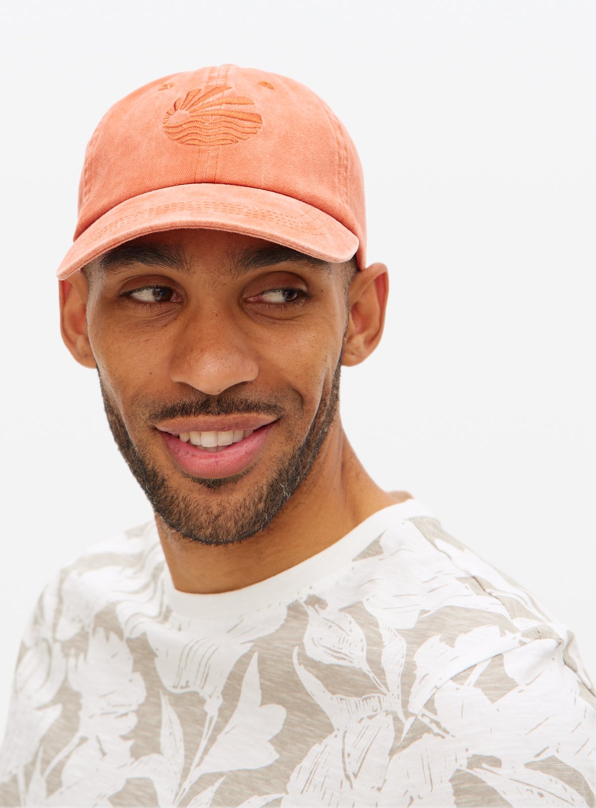 Men's Red Embroidered Cap One Size
