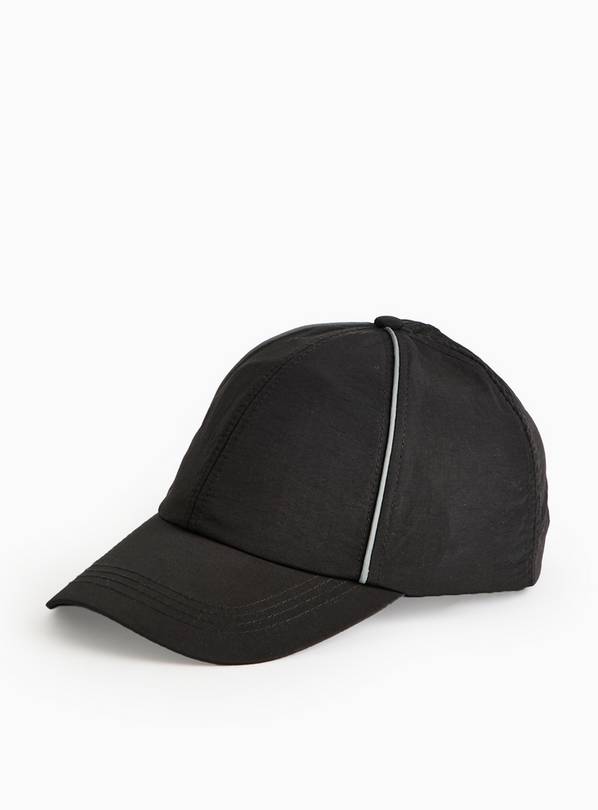 Black Piping Detail Sports Cap  One Size