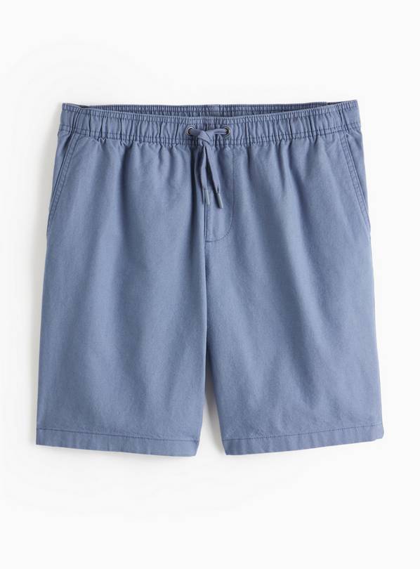 Blue Drawstring Cotton Shorts 36