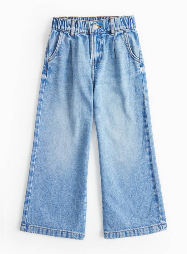 Mid-Wash Wide Leg Jeans 5 years