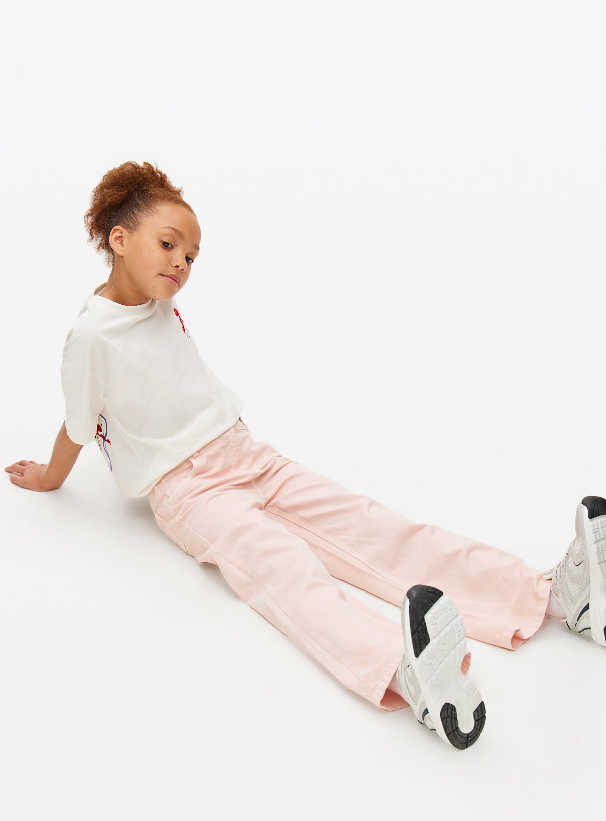 Pink Light Pink Denim Wide Leg Jeans (7 Years) - Tu by Sainsbury's