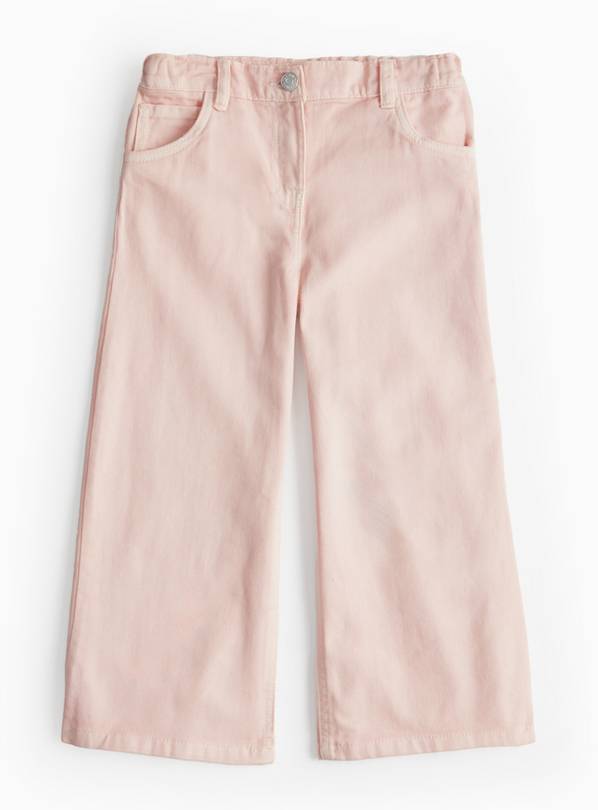 Light Pink Denim Wide Leg Jeans 5 years