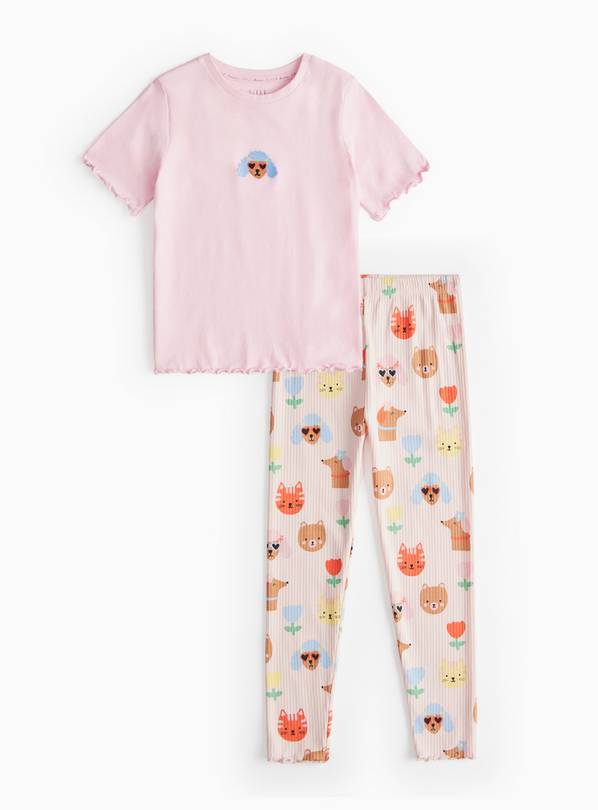 Pink Dog Print Pyjama Set 1-2 years