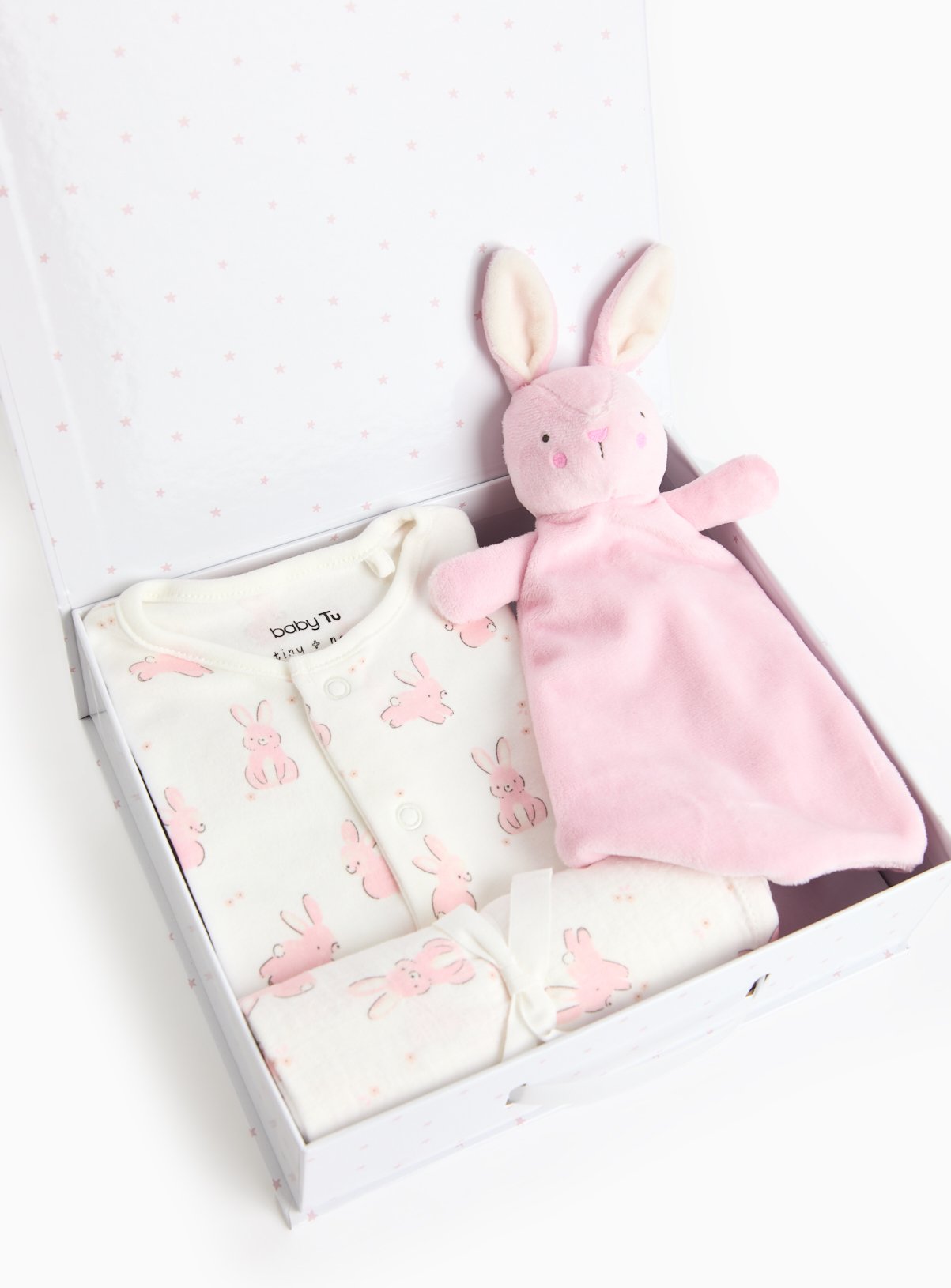 Pink Pink Bunny Theme Baby Gift Box (Up To 3 Mths) - Tu by Sainsbury's