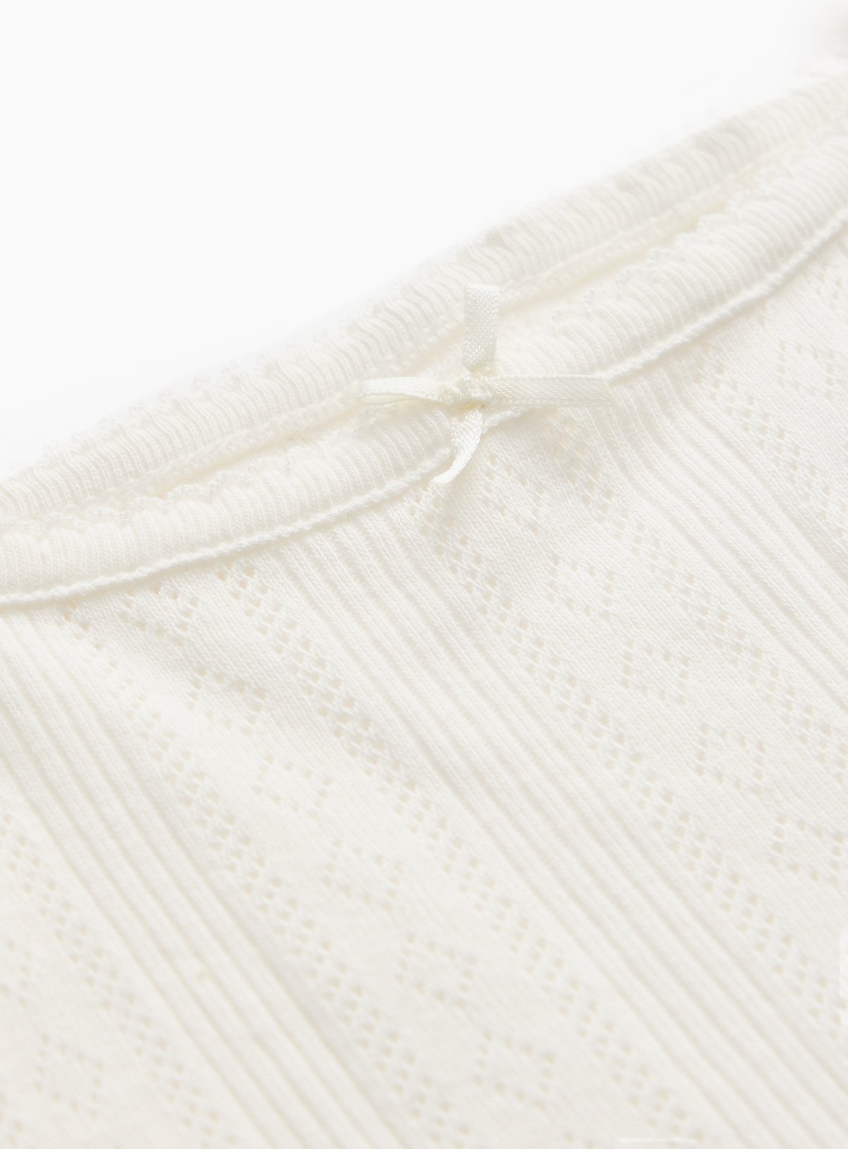 White Pointelle Strappy Bodysuit 5 Pack Newborn - Image 2 thumbnail
