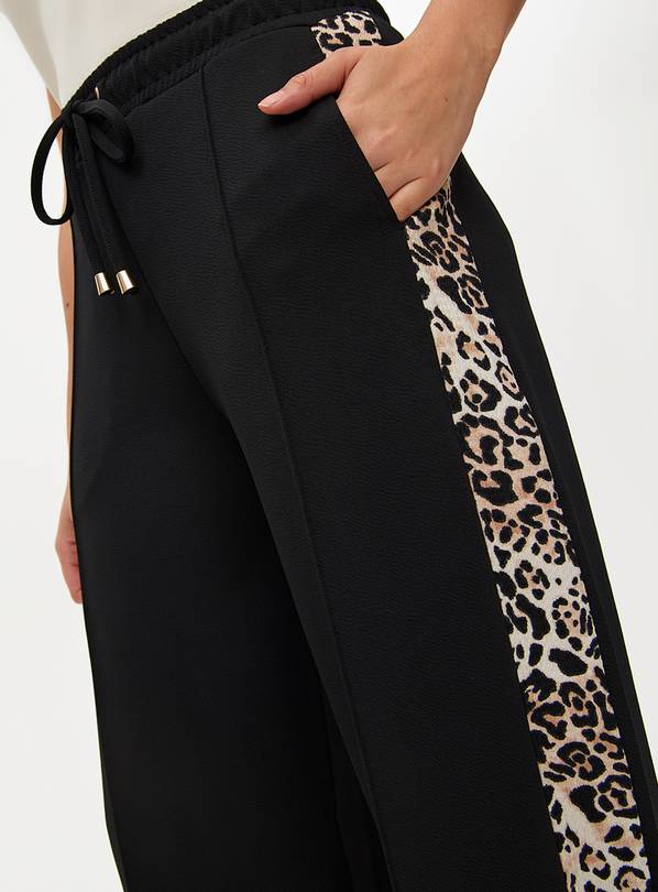 Leopard Side Stripe Wide Leg Joggers 8