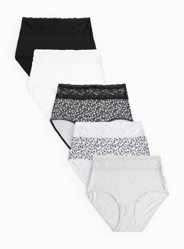 Mono Floral Comfort Lace Full Knickers 5 Pack 26