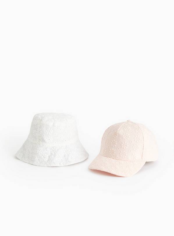 Broderie Cap & Bucket Hat Set 10-13 years