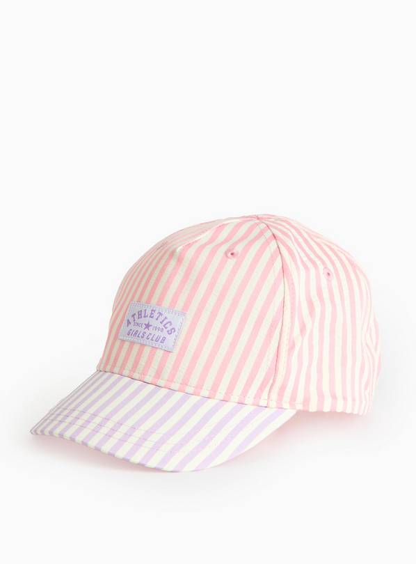 Pink Stripe Cotton Seersucker Cap 1-2 years