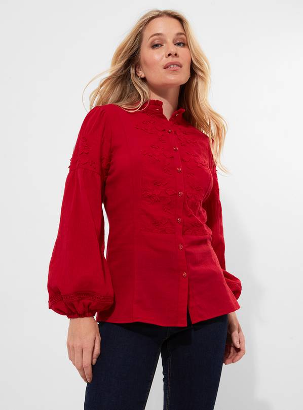 JOE BROWNS Frilly Broderie Long Sleeve Blouse 8