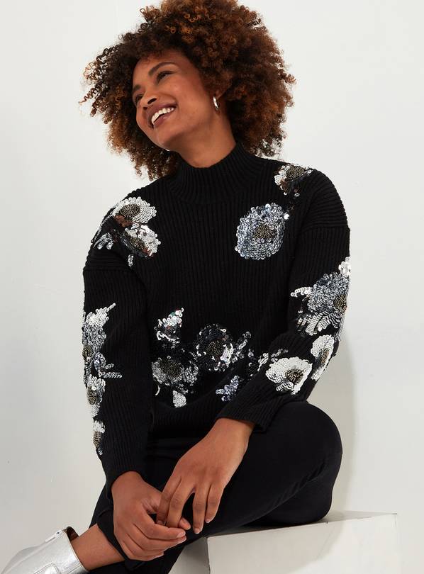 JOE BROWNS Sequin Funnel Neck Jumper 8