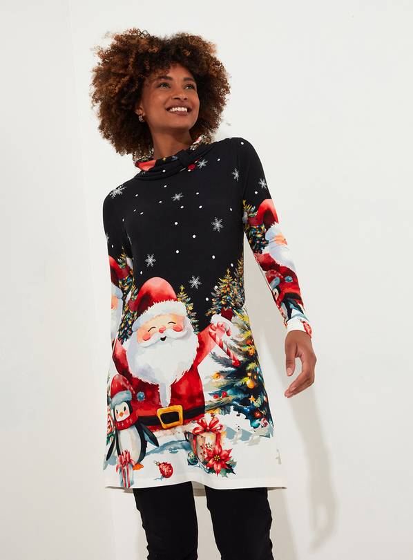 JOE BROWNS Novelty Jolly Santa Roll Neck Tunic 14