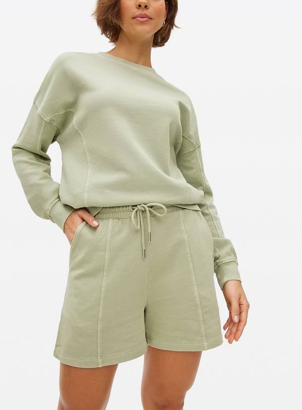 Green Washed Co-ord Sweat Shorts M