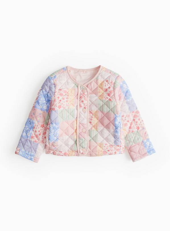 Pink Patchwork Quilted Jacket 1-2 years