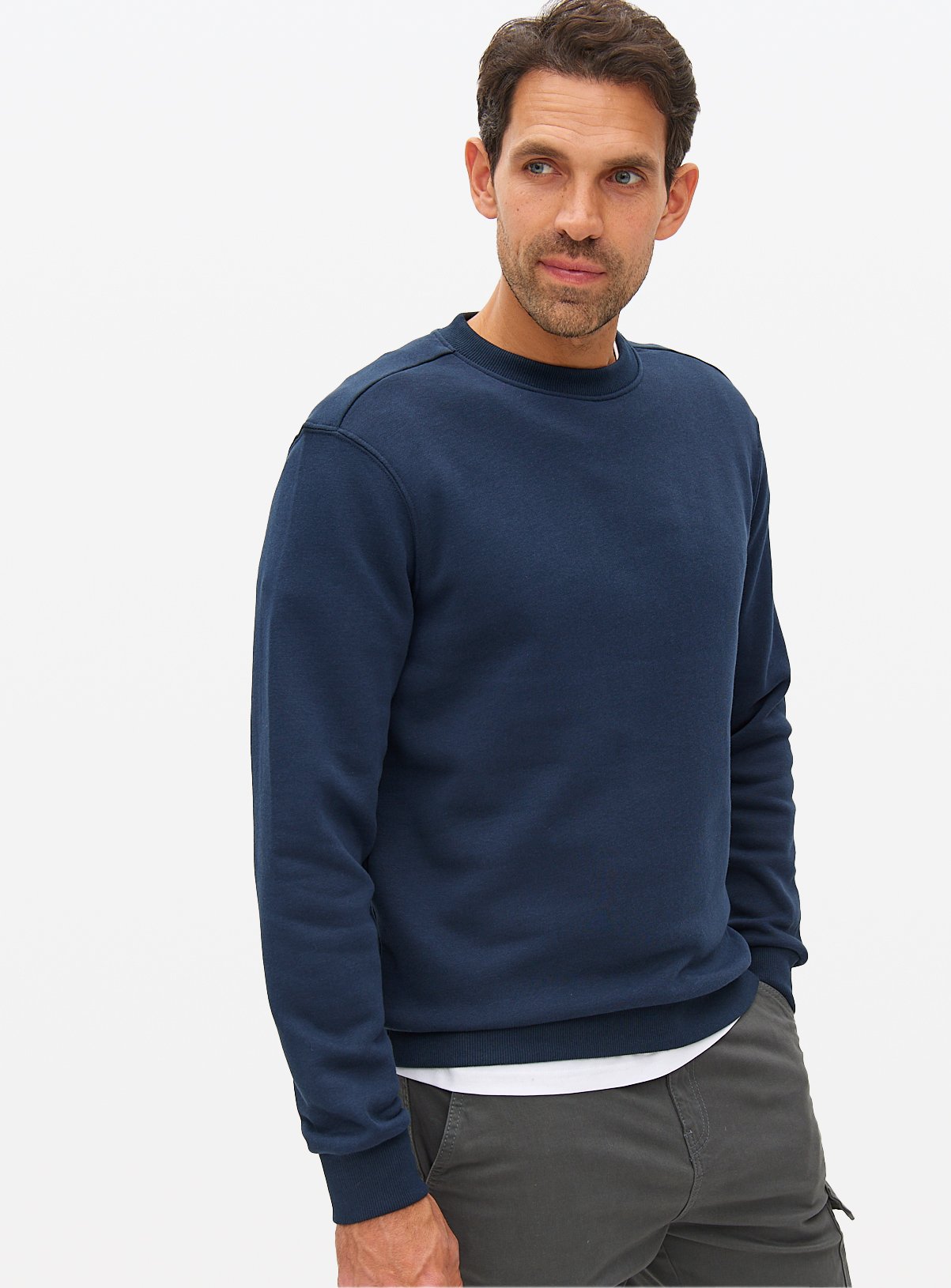 Men's Navy Crew Neck Sweatshirt