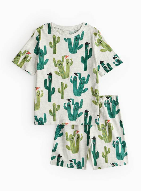 Grey Cactus Printed Pyjamas 8-9 years