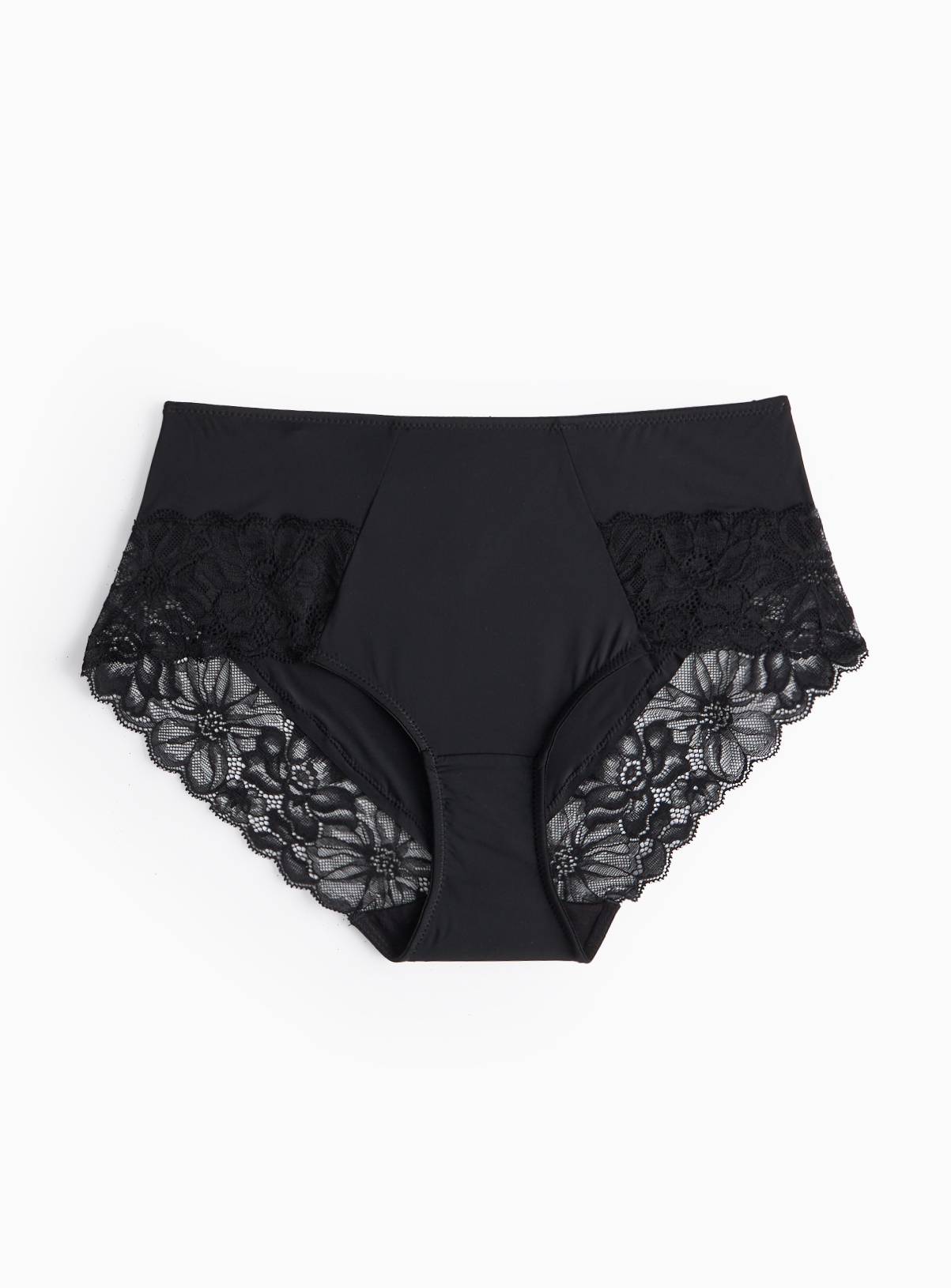 Black Floral Lace Midi Knickers 3 Pack 6 - Image 2