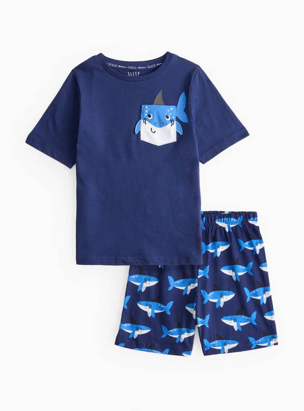 Navy Shark Printed Pyjamas 1-2 years