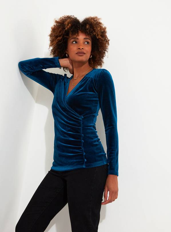 JOE BROWNS Velour Mock Wrap Top 10