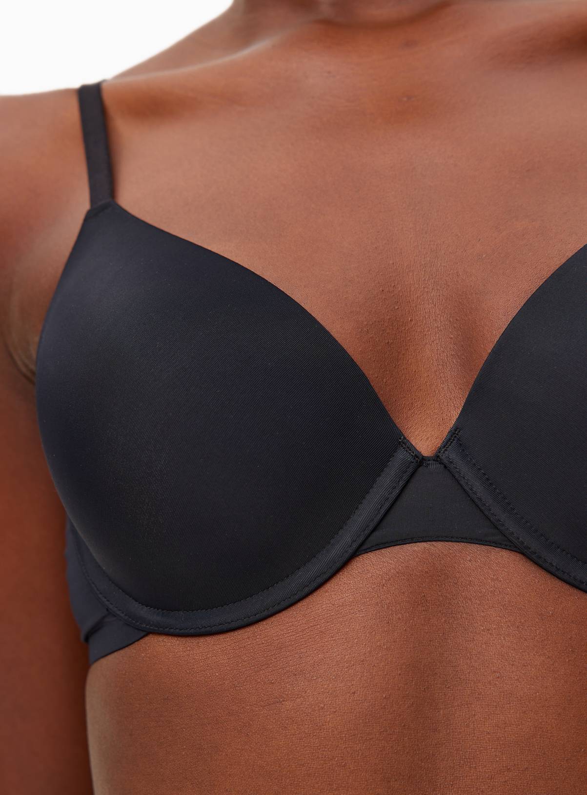 Black Padded Underwired T-Shirt Bra 34DD - Image 2