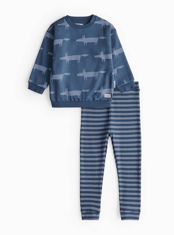 Tu X Scion Navy Mr Fox Sweatshirt & Leggings Set 1-2 years