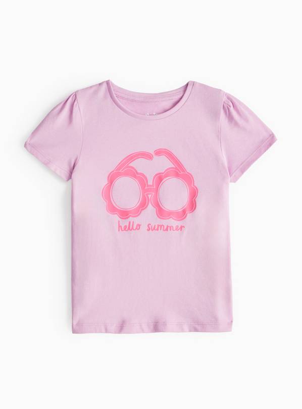 Pink Sunglasses Graphic Print T-Shirt 1-2 years