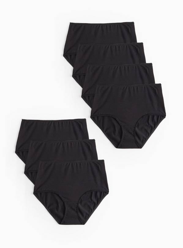 Black Full Knickers 7 Pack 18