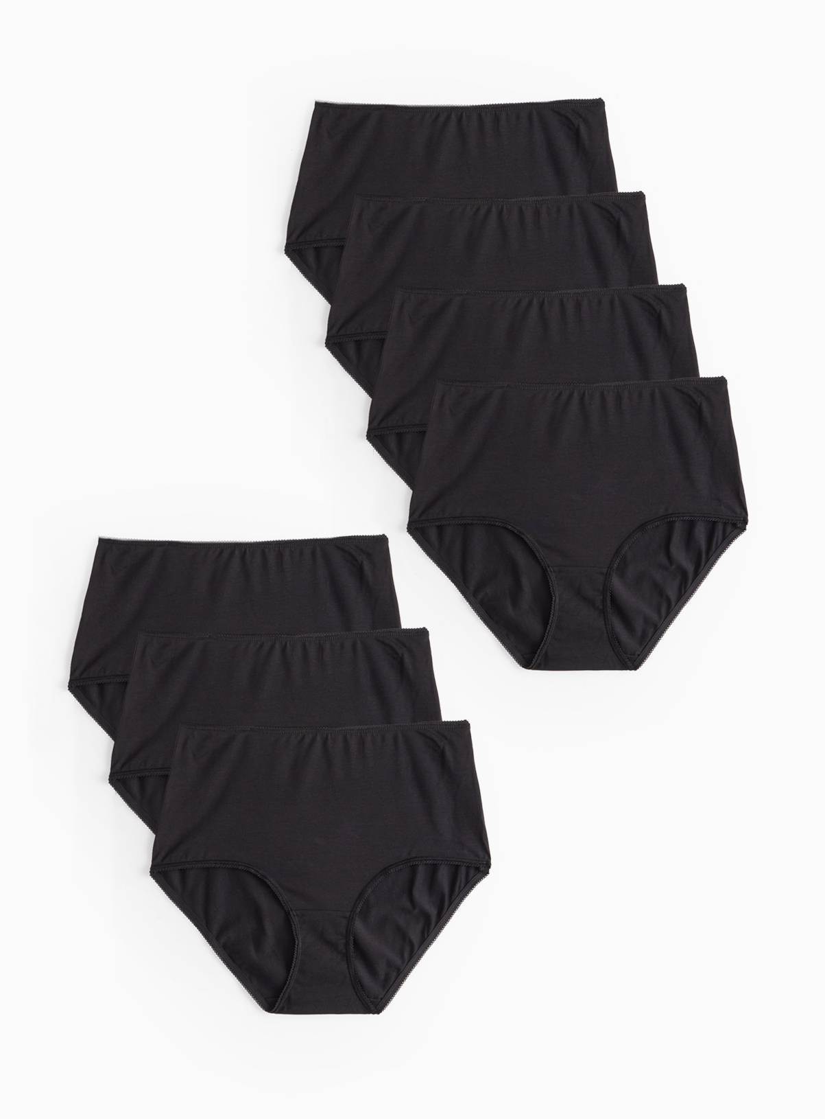 Black Full Knickers 7 Pack 22 - Image 1