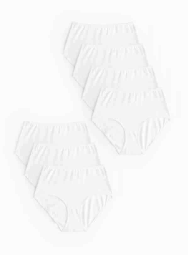 White Full Knickers 7 Pack 10