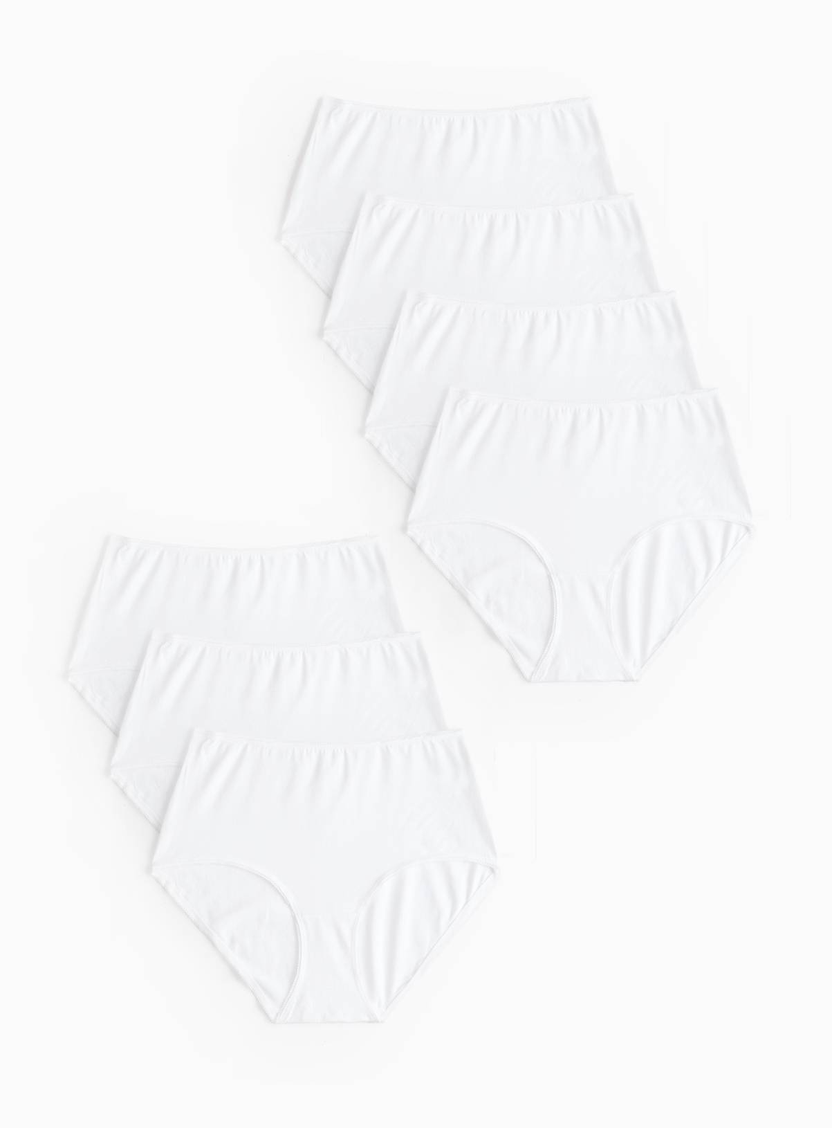 White Full Knickers 7 Pack 10 - Image 1