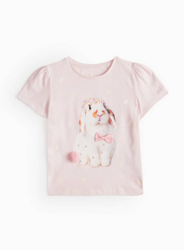 Pink Bunny Photographic T-Shirt 1-2 years