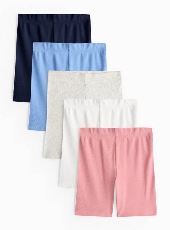 Classic Ribbed Cycling Shorts 5 Pack 14 years